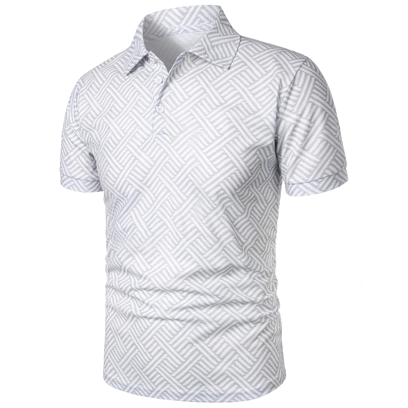 Mens summer fashion casual 3D printed Polo shirt lapel top shortsleeved 250610