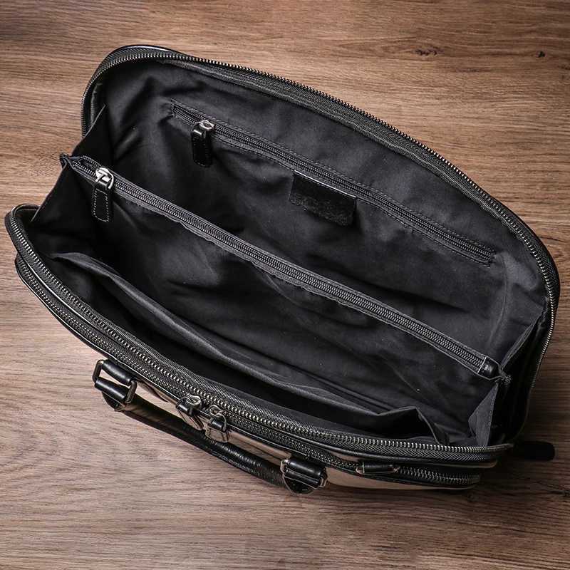 GURO Mens Luxury Genuine Leather Handbag Business Office Travel Briefcase High Quality Original Shoulder Bag For 16 Inch Laptop W250610