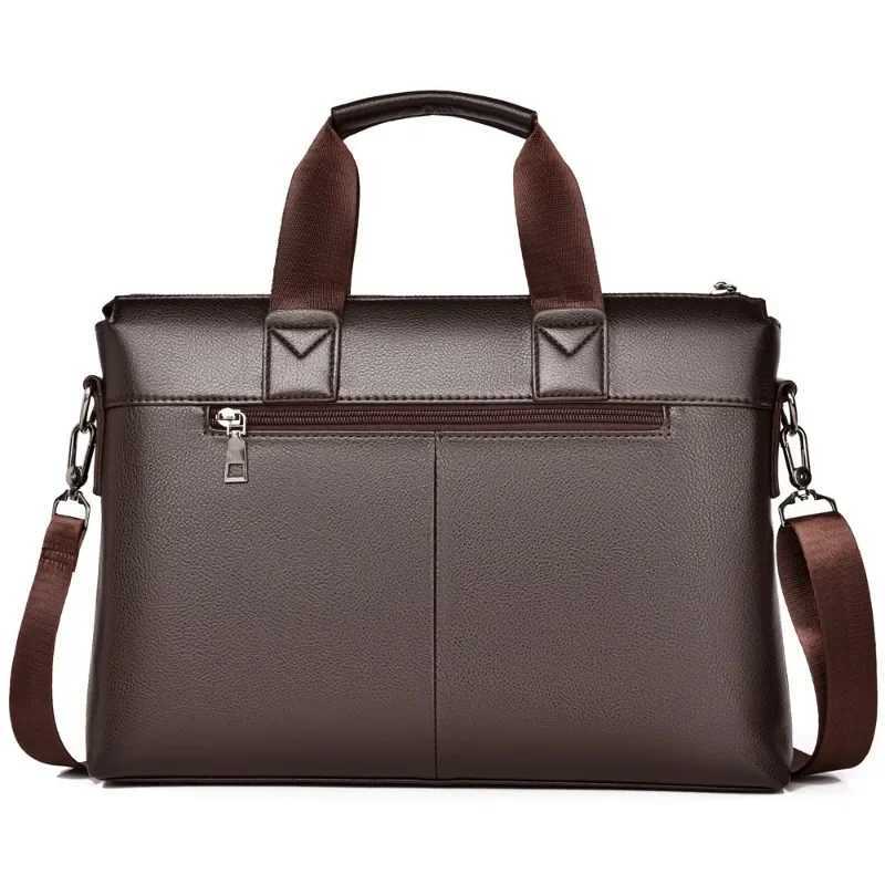 High Quality Business Men Briefcase Bag PU Leather Shoulder Messenger Bags Office Handbag A4 Document Laptop Bag W250610