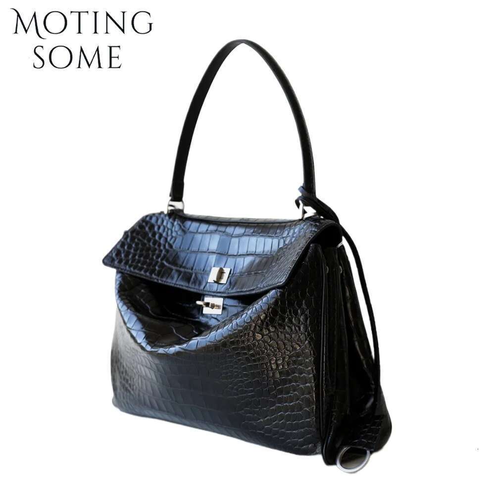 Motingsome Alligator Woman Bags Tote Lady Genuine Leather Shoulder Designer Crocodile Print Messenger Bag