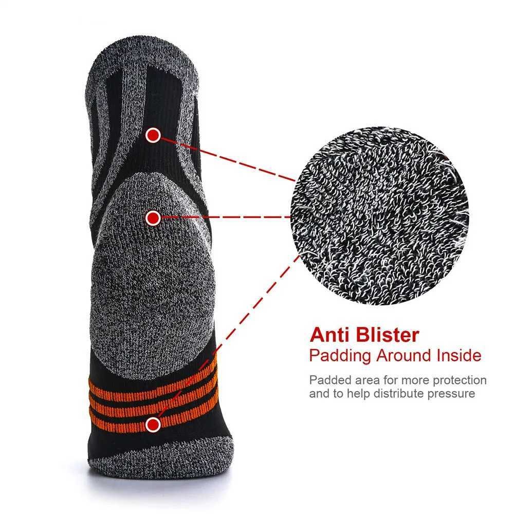 2/3/4/5 Paris Men Anti Blister Winter Terry SOCKS Outdoor Sports Running Cycling Camping Trekking SOCKS Z250610