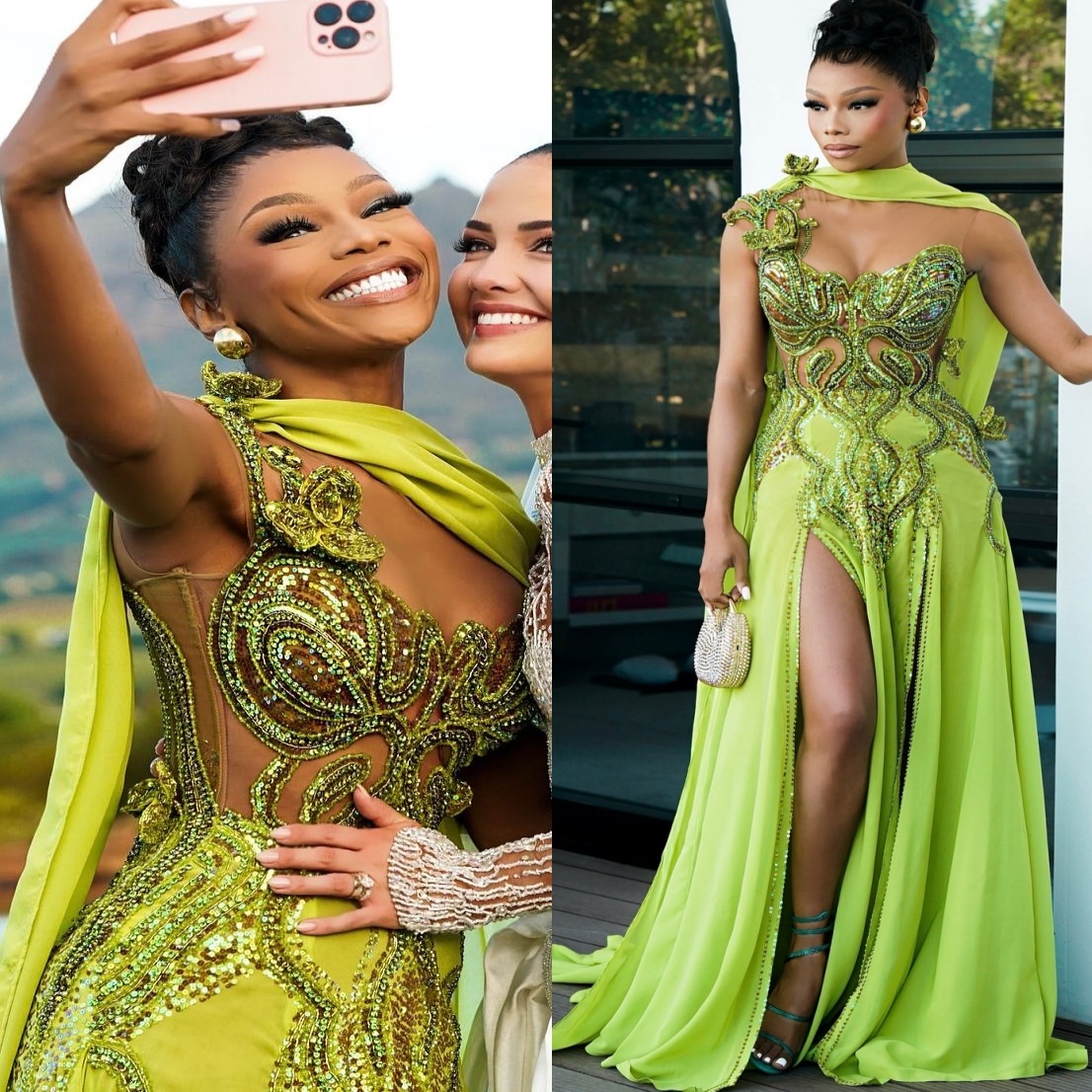 Green Mermaid Prom Dresses 2025 Sequined Lace Chiffon Sheer Neck Evening Formal Party Second Birthday Engagement Gowns Plus Size Dress For Special Occ