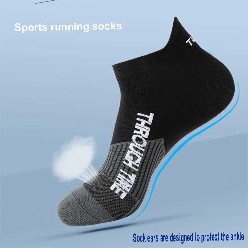 10 Pairs/Lot High Quality Mens Ankle Socks Athletic Fitness Running Socks Breathable Spring Summer Mesh Casual Short Socks Gifts Z250610
