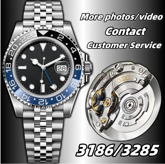 Mens Top Cal.3285 Automatic Mechanical 72-hour power reserve Ceramic Bezel Sapphire Slip Buckle Super Clone GMT Clean Factory Watch