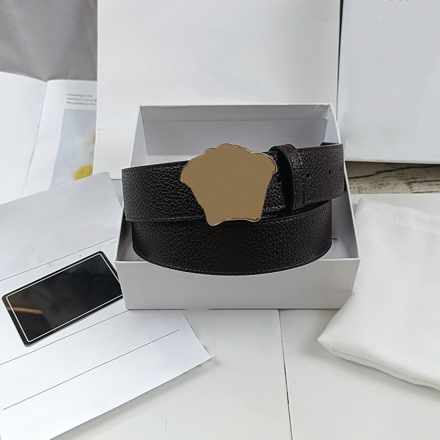 Designer Mens Belt Luxury Womens mens Belts unisex Smooth Buckle Cow Leather belt fashion business casual simple classic nice gift width 3.8cm