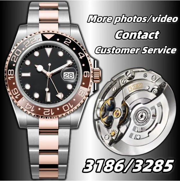 Mens Top Cal.3285 Automatic Mechanical 72-hour power reserve Ceramic Bezel Sapphire Slip Buckle Super Clone GMT Clean Factory Watch