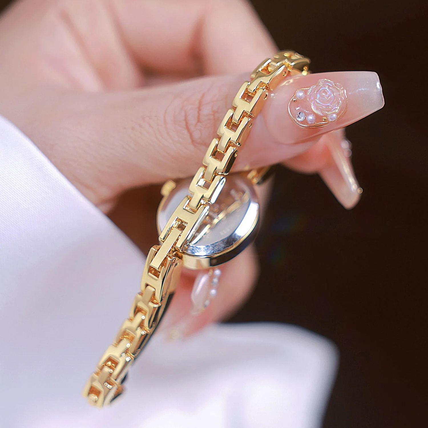 Women Watches High Quality Colorful Diamonds Dial Bracelet Ladies Watch Fashion Small Gold Quartz Wristwatches Gifts 250606