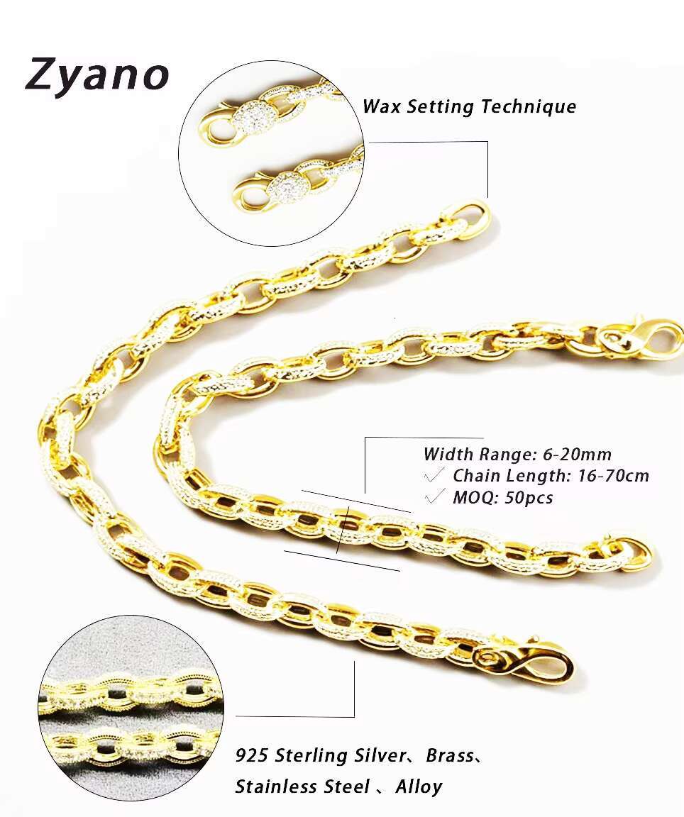 Urban Streetwear Cuban Necklace | Moissanite Bling Chain | Ready to Ship | No MOQ