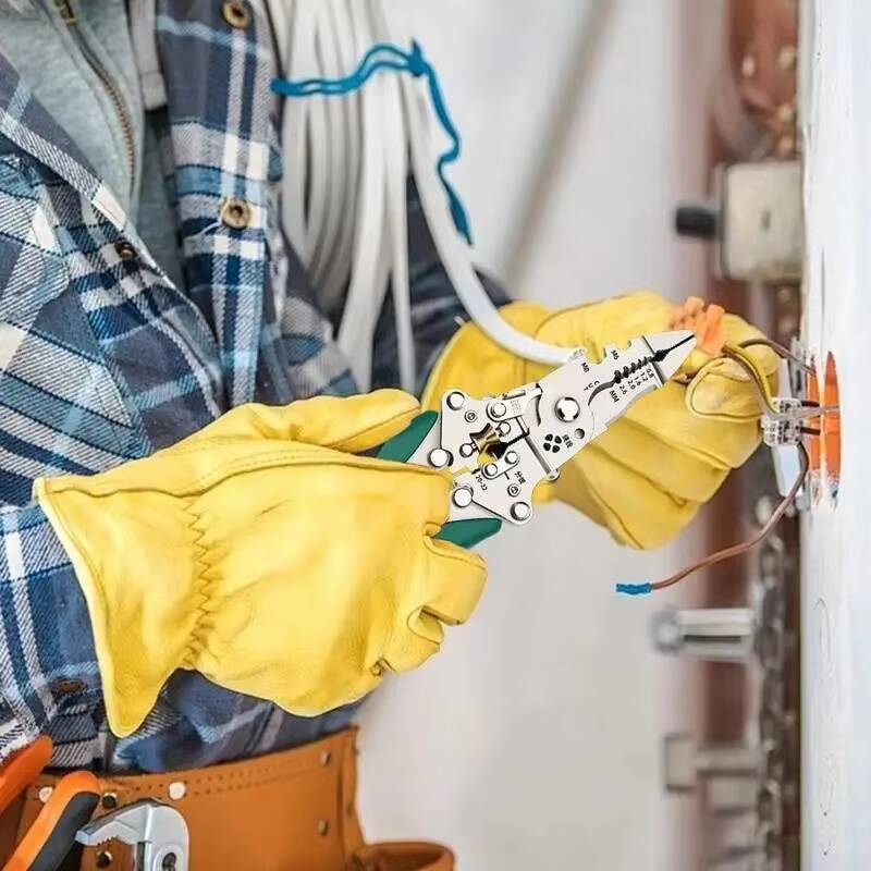 Multi-Function Wire Foldable Cable Cutter Stripper Pliers Electrician Hand Tool for Cutting Crimping Winding