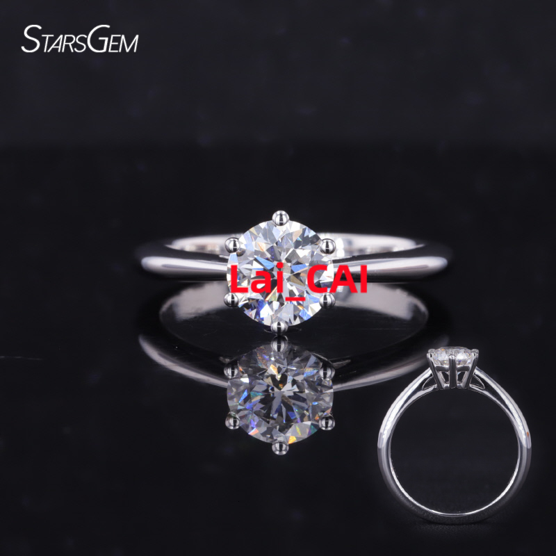 Starsgem Lab Grown Diamond Hpht Cvd 14k White Gold Wedding Engagement Ring Certified Lab Grown Diamond Ring