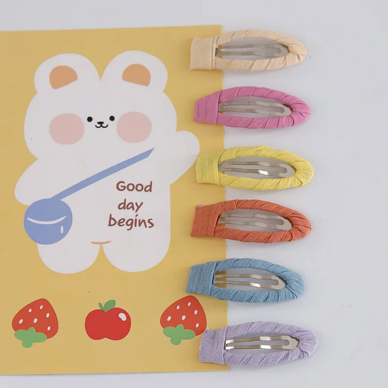 100 PCS/Lot Ribbon Covered Snap Clips For Baby Hairpins DIY Accessories 5CM 250611