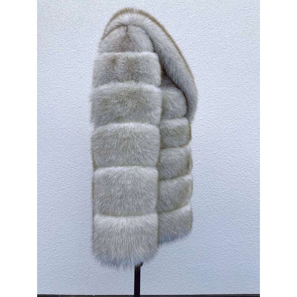 Autumn and Shawl Collar Jacket Fast Shipping New Women Fashion Faux Fox Fur Long for Winter Warm Over Coat