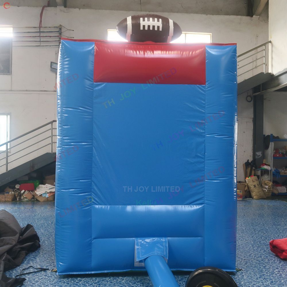 Free shipping 3mLx2mWx3mH (10x6.5x10ft) with 6balls Outdoor Activities commercial inflatable rugby tossing sport game for sale