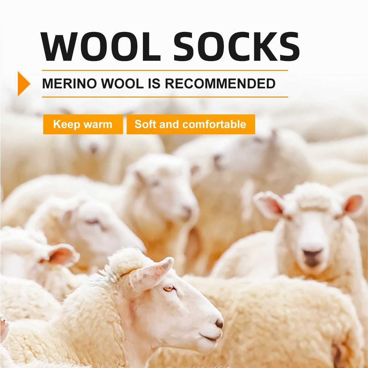 WRELS Merino Wool Thermal Socks Winter Warm Ski Hiking Snowboarding Climbing Compression Sports Socks Thick Merino Wool Socks Z250610