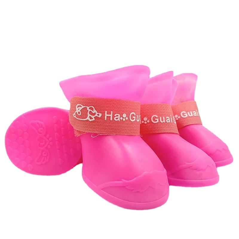 Rubber Dog Shoes All Weather Dog Booties For Hot Pavement Sand Snow Mud And Rain Anti Slip Dog Socks Pet Boots Swim Run Climb Mountains Outdoor Sports