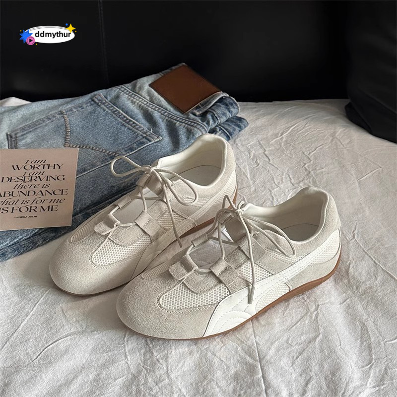 De Xun Summer Breathable Mesh Women's Casual Low-top Sneakers Color-blocking Flat Agan Shoes ddmythur