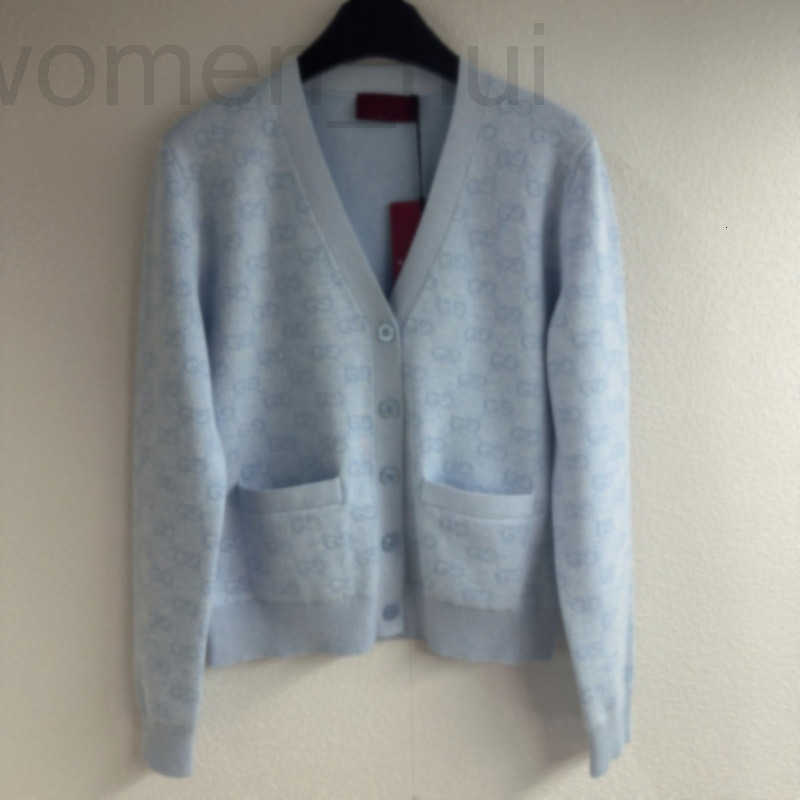 Women's Knits & Tees designer jacquard V-neck 25 new style slimming and breathable knitted cardigan long sleeved jacket CFP6