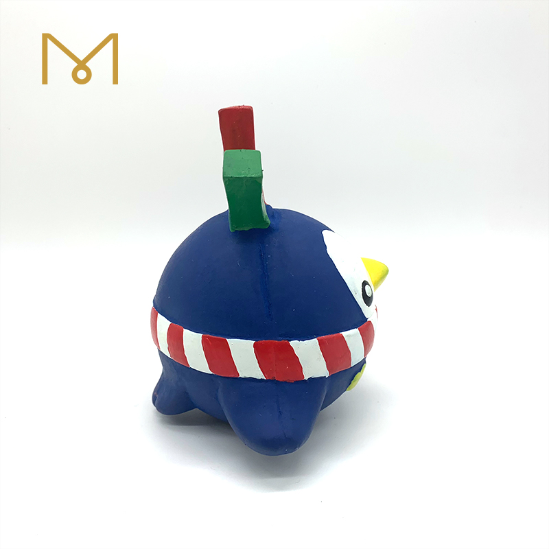 Screaming Christmas Bird Dog Toys Latex Pet Bird Teething Squeaker Interactive Rubber Dog Toy Squeaky Chew Funny Puppy Pet Toys 2pcs/Pack