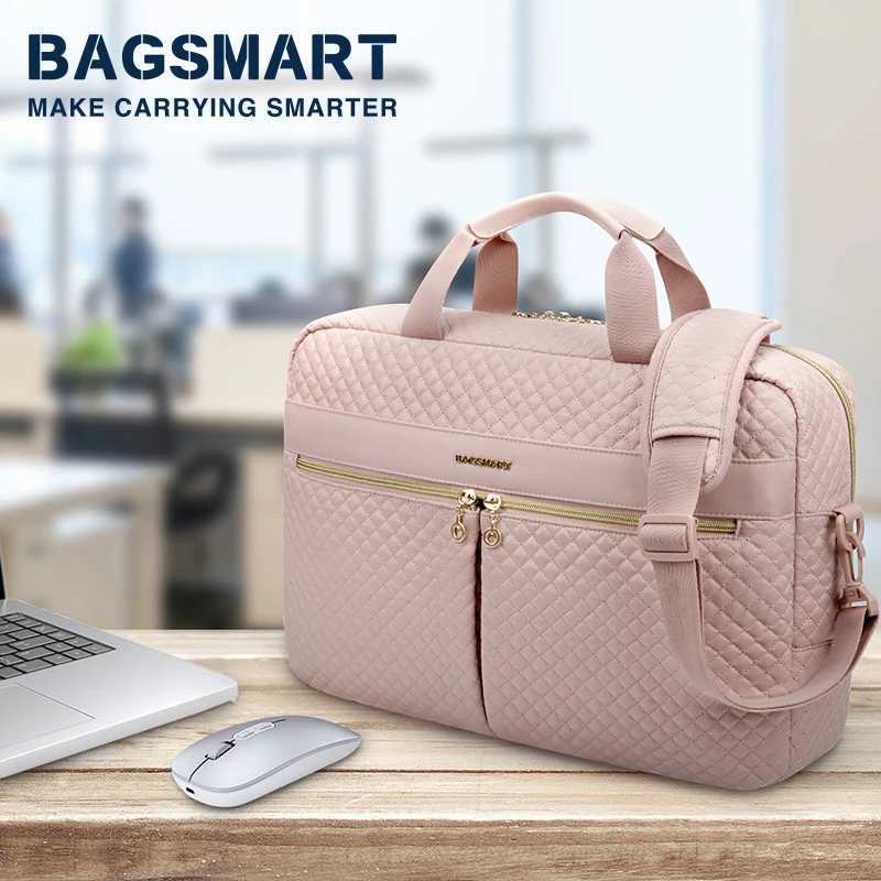 BAGSMART Laptop Bag for Women 15.6 17.3 Inch Macbook Air Pro 13 15 Case Notebook Pouch Computer Handbag Briefcase Work Bag W250610