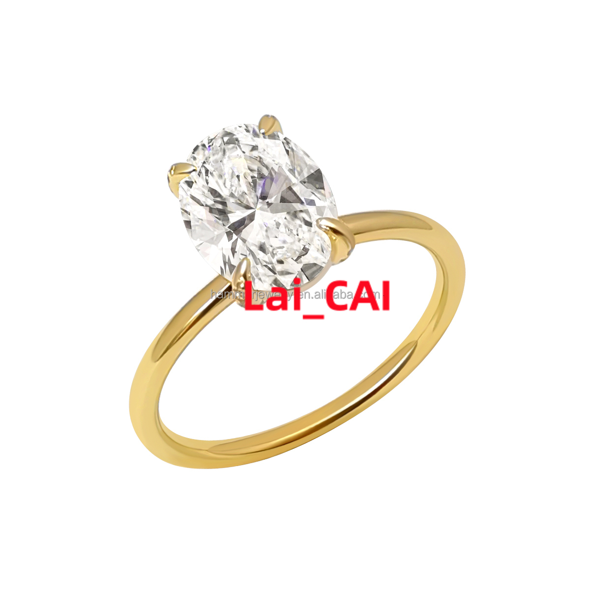 Good Quality Gold Ring AU585 14K Genuine Yellow Gold Moissanite Finger Rings Personalized Fine Jewelry