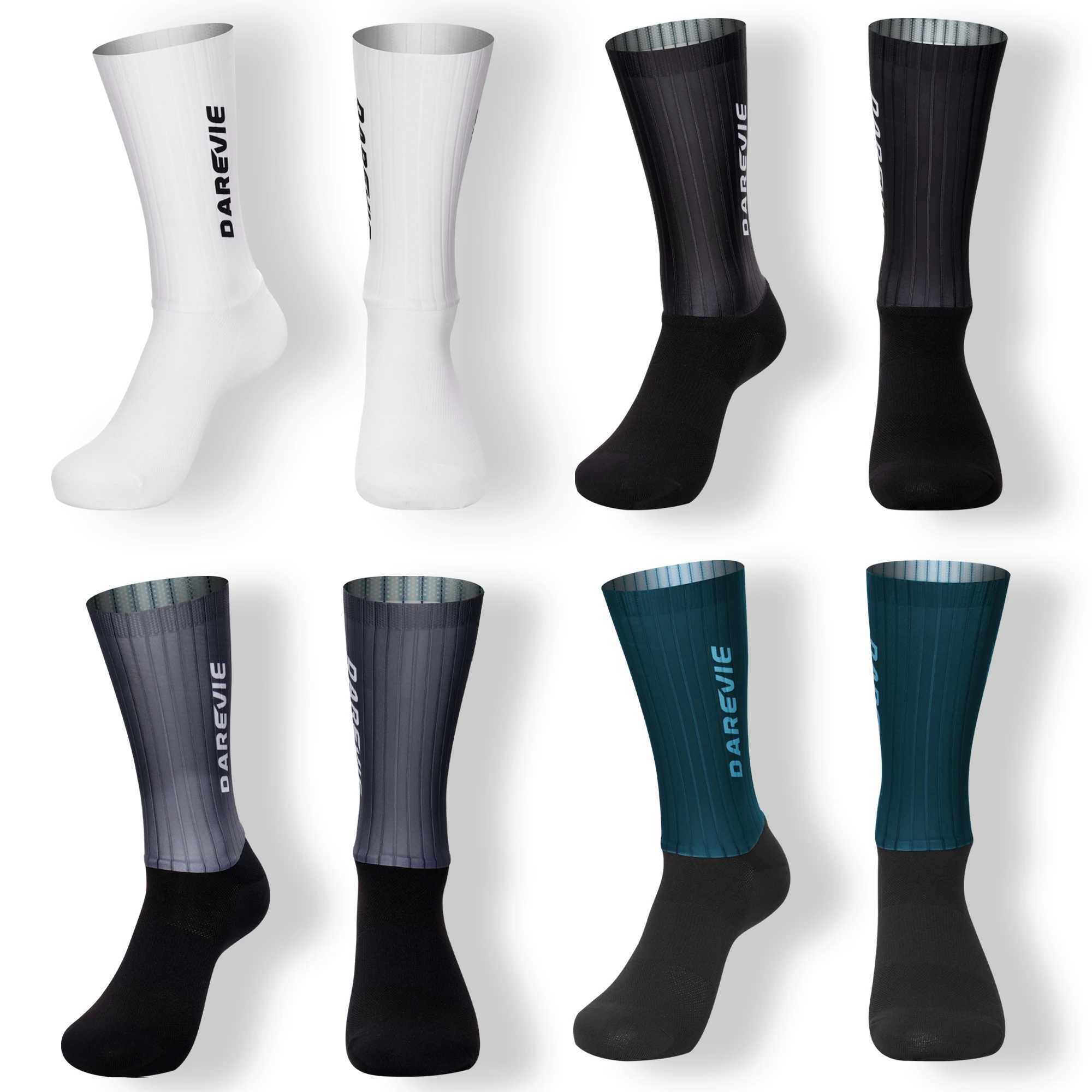 DAREVIE Cycling Socks Aero High Speed Cycling Sock Pro Sports Socks For Men Anti-slip Breathable Athletic Socks Moisture Control Z250610