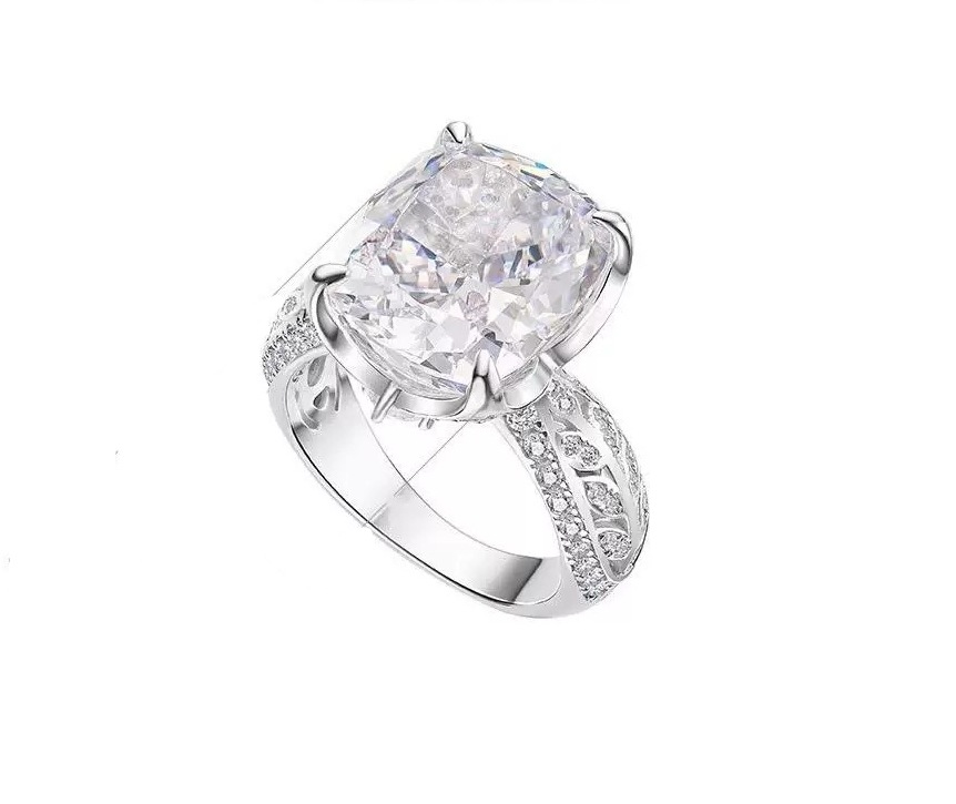 Choucong Gorgeous Wedding Rings Luxury Jewelry 925 Sterling Silver Ice Cut White Lab Moissanite Diamond Sparkling Eternity Party Women Engagement Band