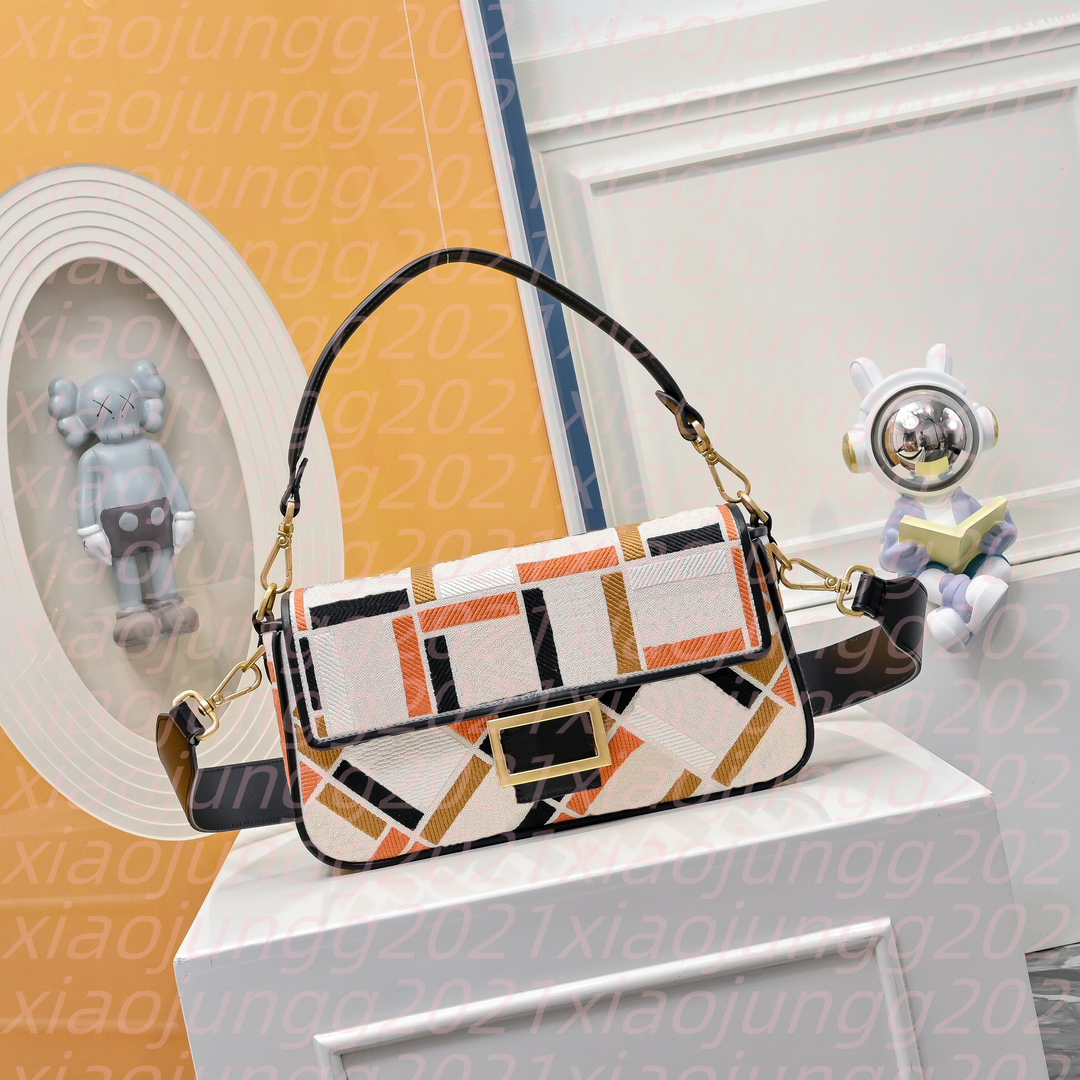 10A quality Canvas Clutch embroidery baguette bag Womens envelope White tote CrossBody designer bags mens Wallets Luxurys handbag flap Little Monster Shoulder bag