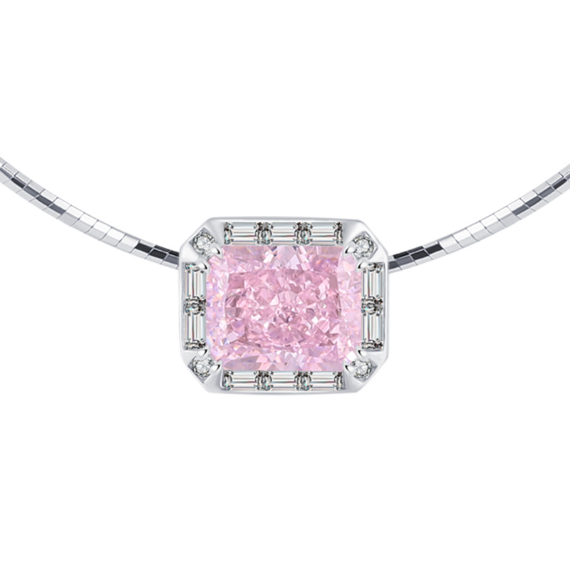 Chic Women's Jewelry Accessory Premium Quality S925 Silver Diamond Chain Necklace