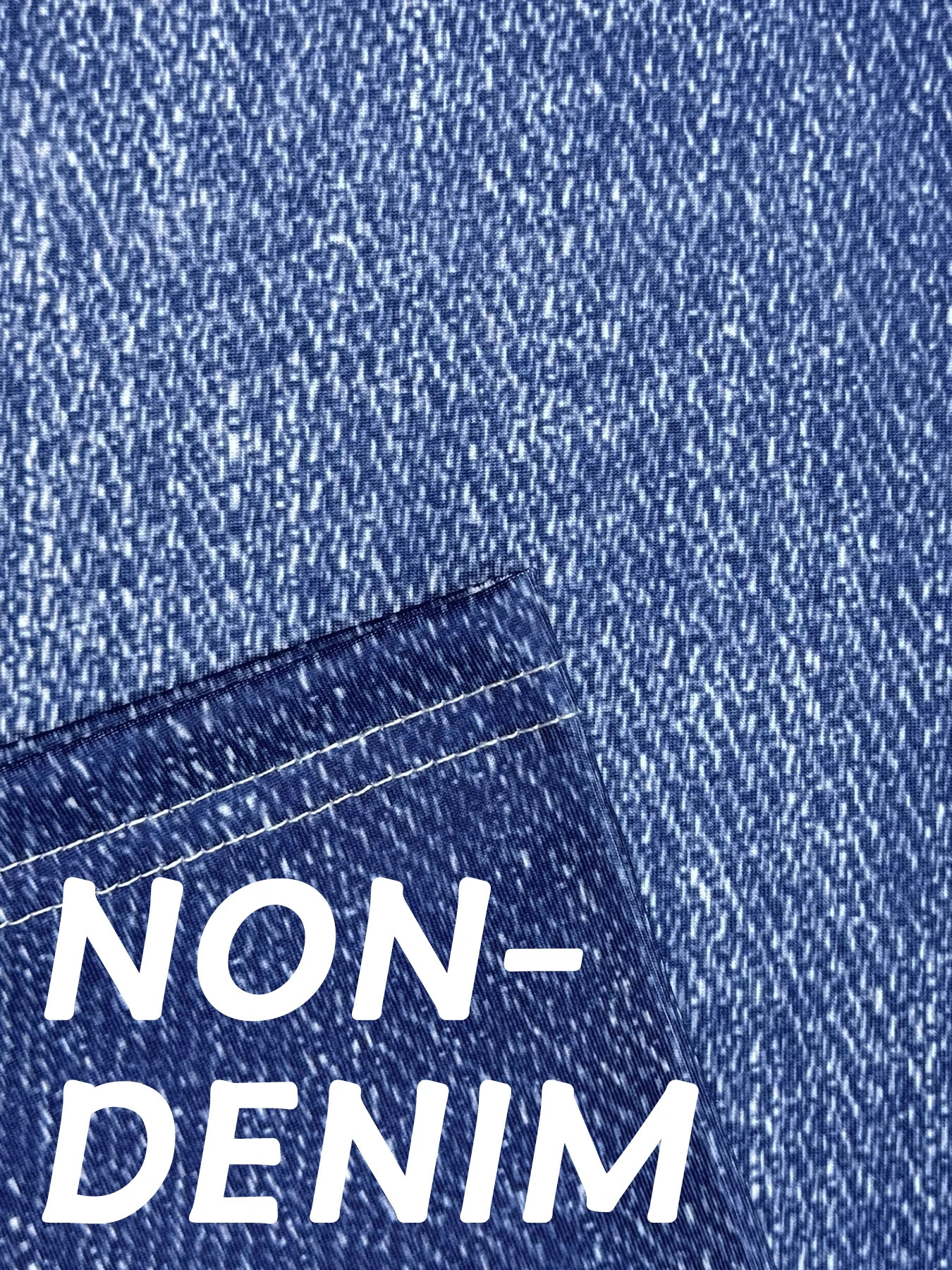 Plus Size Womens MidRise Knit Wide Leg Pants with High Stretch and Stylish Faux Denim Print Comfortable Casual Trousers y250609