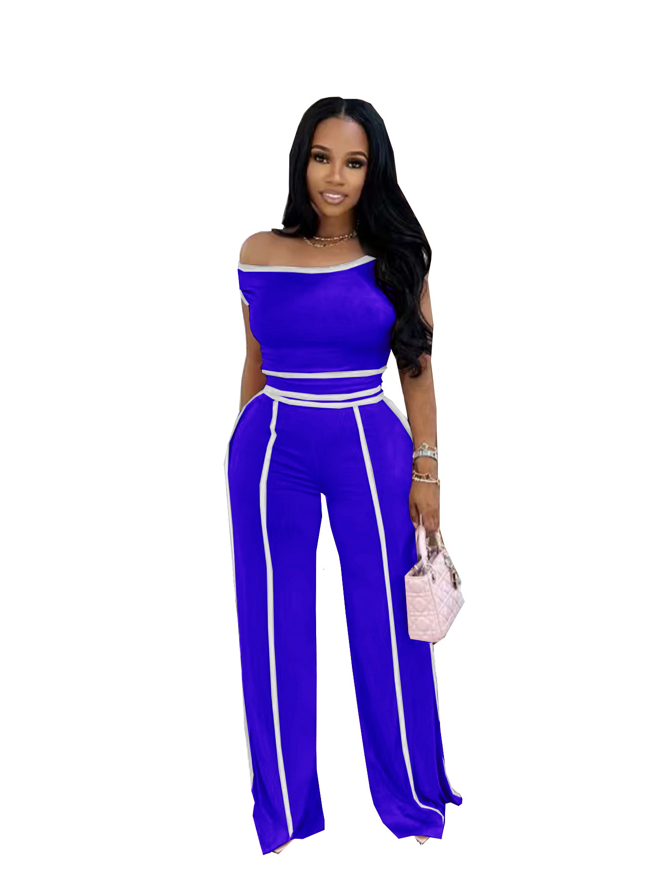 Womens Two-Piece Tracksuit Set - Fashionable Colorful and Casual Sports Outfit for Everyday Wear