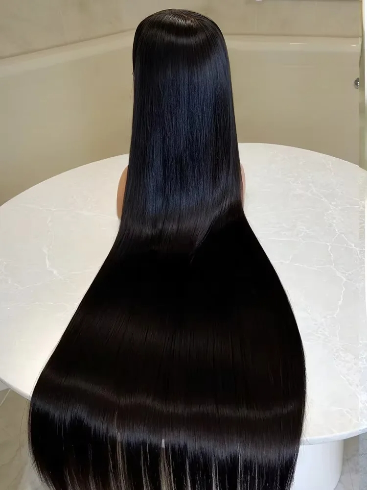 36 40 Inch 220% 13x4 HD Bone Straight Lace Front Human Hair Wigs Transparent Lace Frontal Wig Glueless Ready To Wear Synthetic For Women