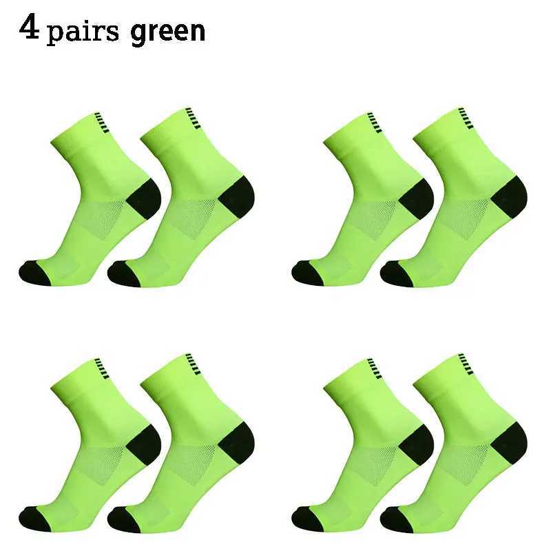 4 pairs of short breathable mesh men and women cycling socks professional brand sports cycling road cycling mens socks Z250610