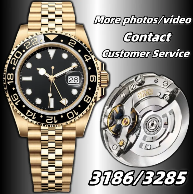 Mens Top Cal.3285 Automatic Mechanical 72-hour power reserve Ceramic Bezel Sapphire Slip Buckle Super Clone GMT Clean Factory Watch