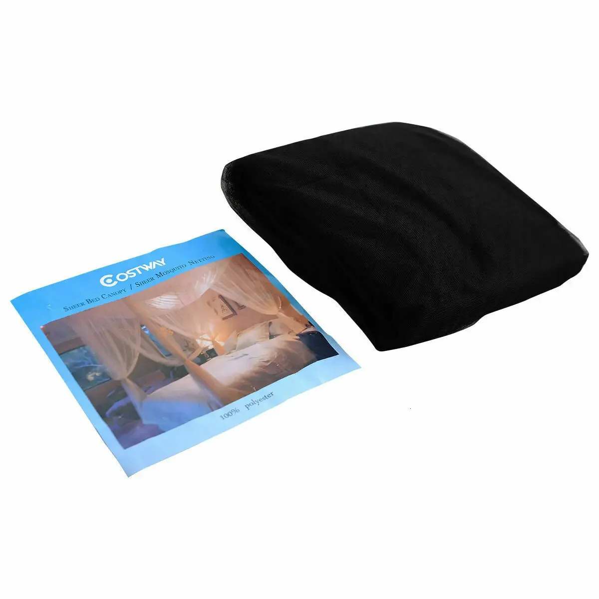 FourDoor Sexy Mosquito Net Canopy KingQueen Double Bed Size Elegant Black Color ious Netting Prevent Insect 250604z