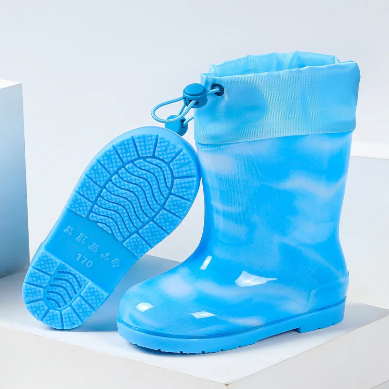 Cartoon Rain Boots For Children Womens Boys Baby Shoes Flower Print Cross-Border E-Commerce Stock Rainwear Footwear 250611