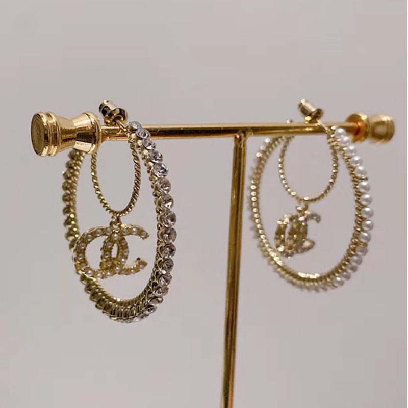 Designer Earrings Brand Hoop Drop Dangle Earrings Women Jewelry Gold Color Daily Wear Jewellery Holiday Gift