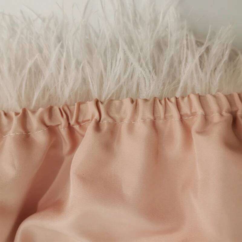 Real Feather Mini Skirt, Elastic Waist Sexy Clothing, Club, Dance Party Carnival Short Skirt Can Be Customized In Size