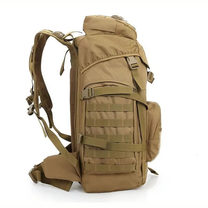 60L Men Military Bag Tactical Backpack Climbing Mountaineering Sport Outdoor Molle Bag for Men Luggage Camping Travel Rucksack 250610