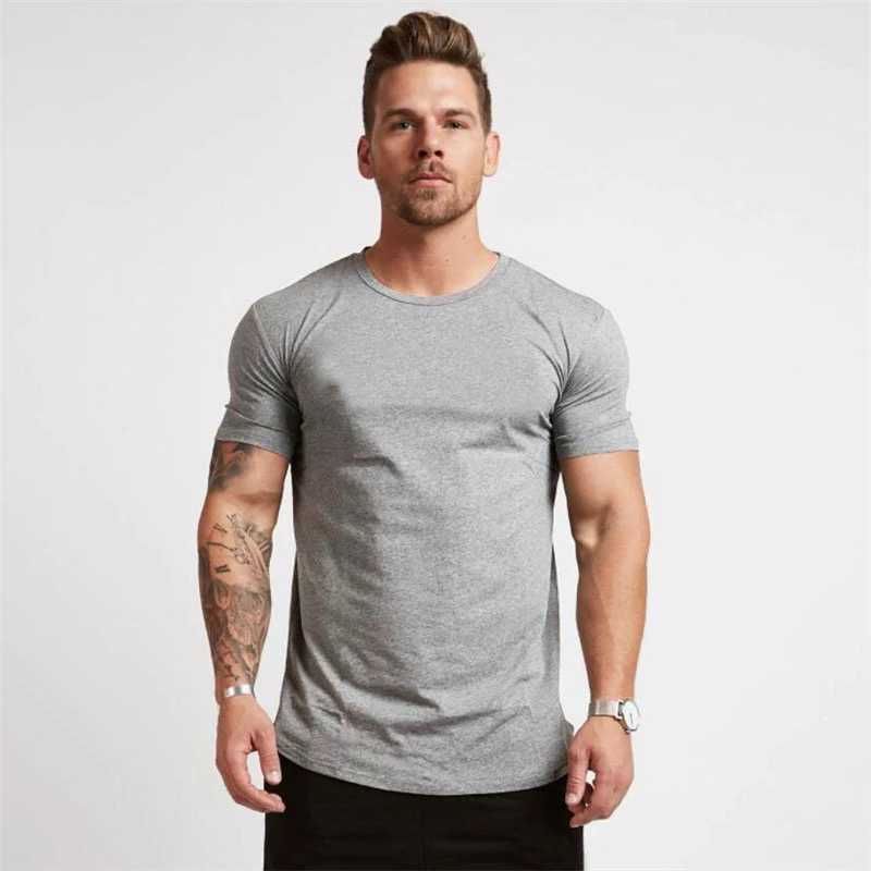 New Arrival Mens Muscle Sports T-Shirts Fashion Tees Tops Short Sleeve Athletic Workout Gym Clohting Slim Fit T Shirts for Men Z250611