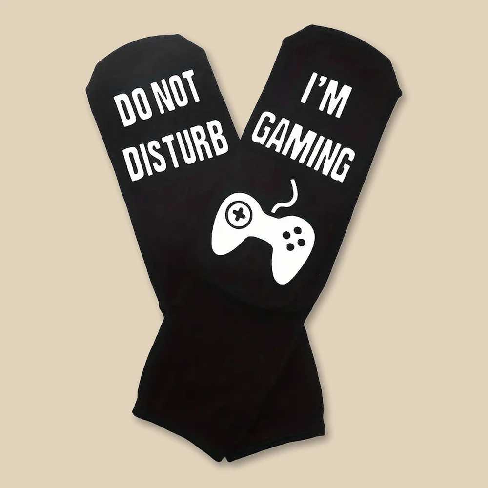 1 Pair of Men Do Not Disturb I M Gaming Socks Men Gifts Ideas Valentines Day Kids Valentine Gamer Sock Gift For Mens Dad Father Z250610