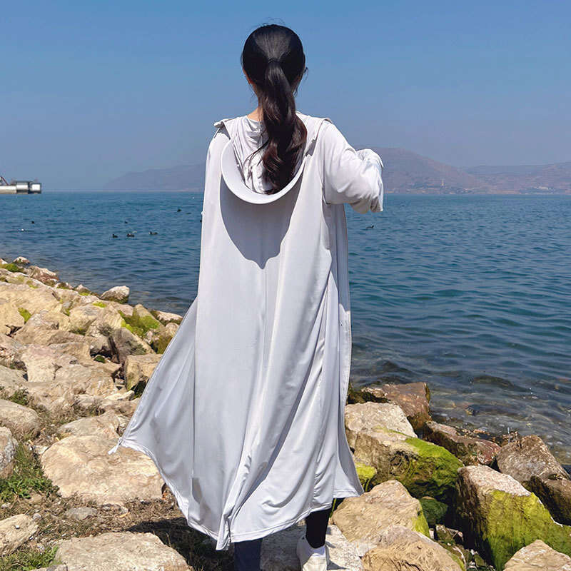 Designer Clothing 2025 Full Body Clothing For Women, Long Style 2025 New Summer UV Breathable Ice Silk Ultra-Thin Fashionable Sun Protection Jacket