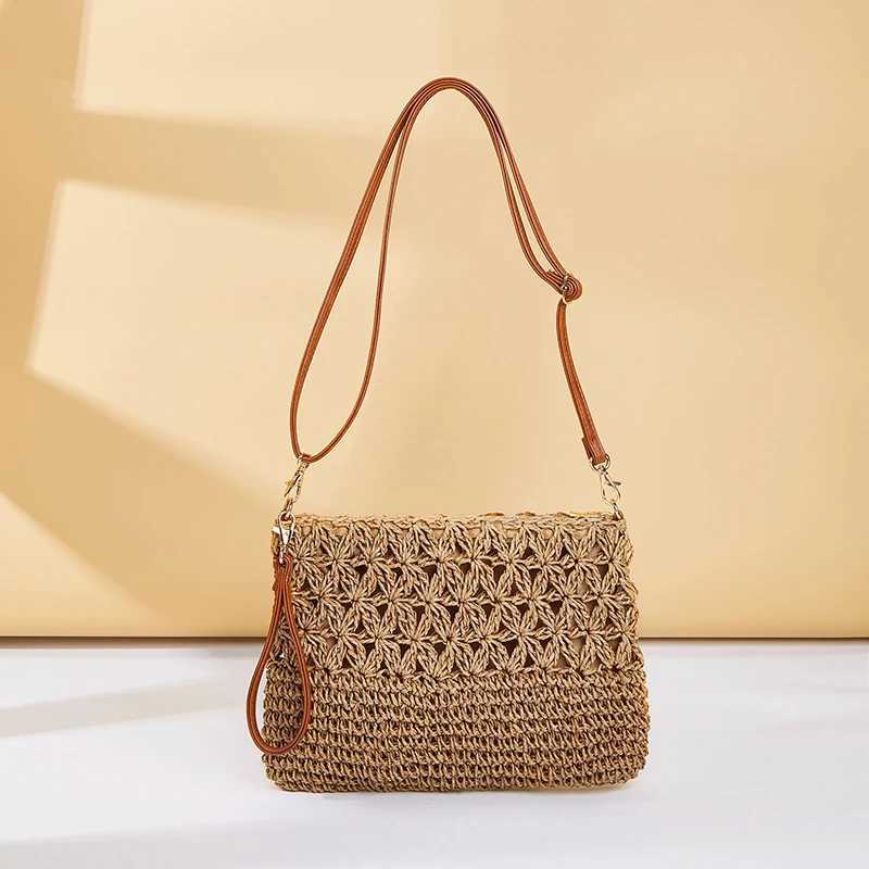 Straw Crossbody Bags for Women Summer Woven Shoulder Bag Purse Raffia Beach Wristlet Crochet Handbag Purse for Women XJ250610
