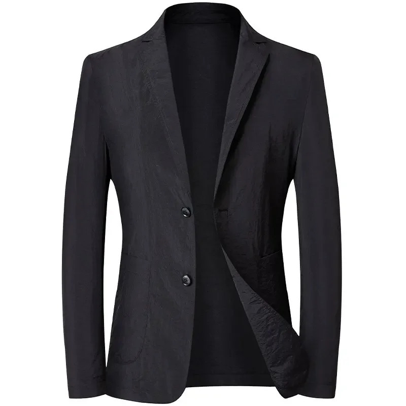 Business casual suit mens light and thin sunscreen suit single western top summer ice silk Korean version blazer 250611