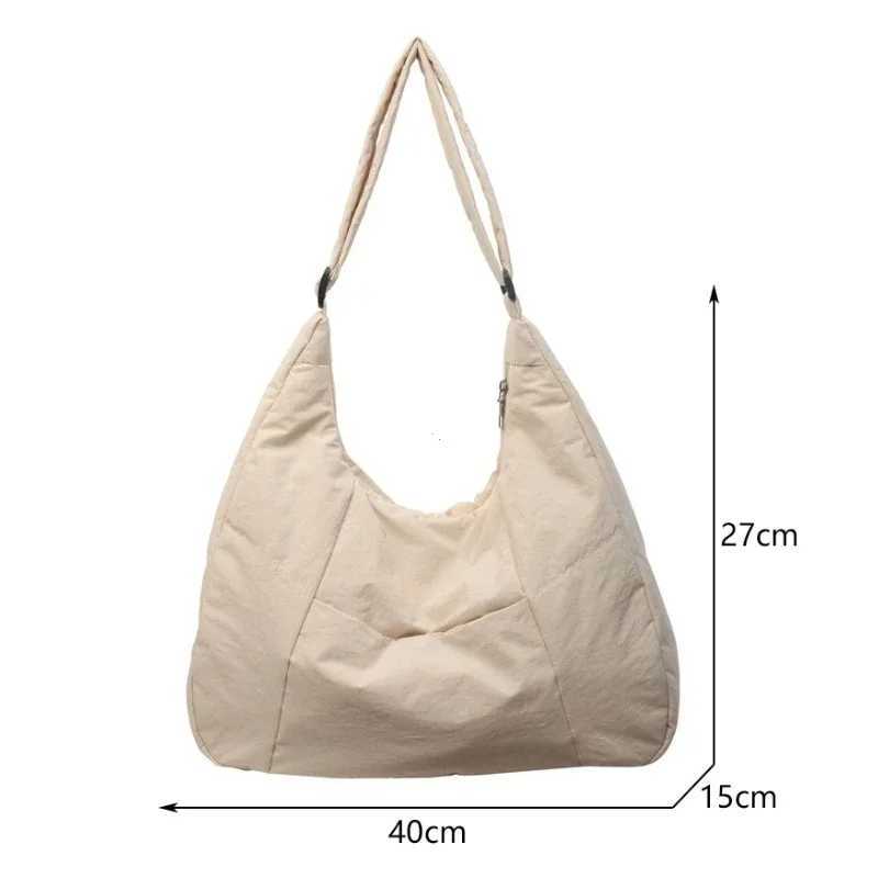 Trendy Womens Soft Cloth Shoulder Bag Solid Color Student 2025 Spring Y2k Casual Style Big Handbags Crossbody Bags for Women XJ250610