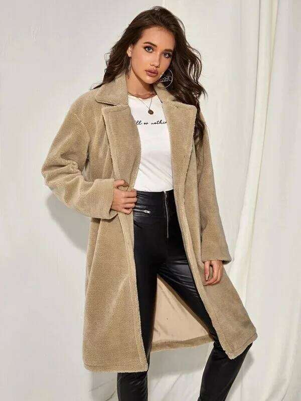 2020 Autumn Winter New Medium Long Imitation Fur Thermal Jacket European and American Street Trend Casual Women's