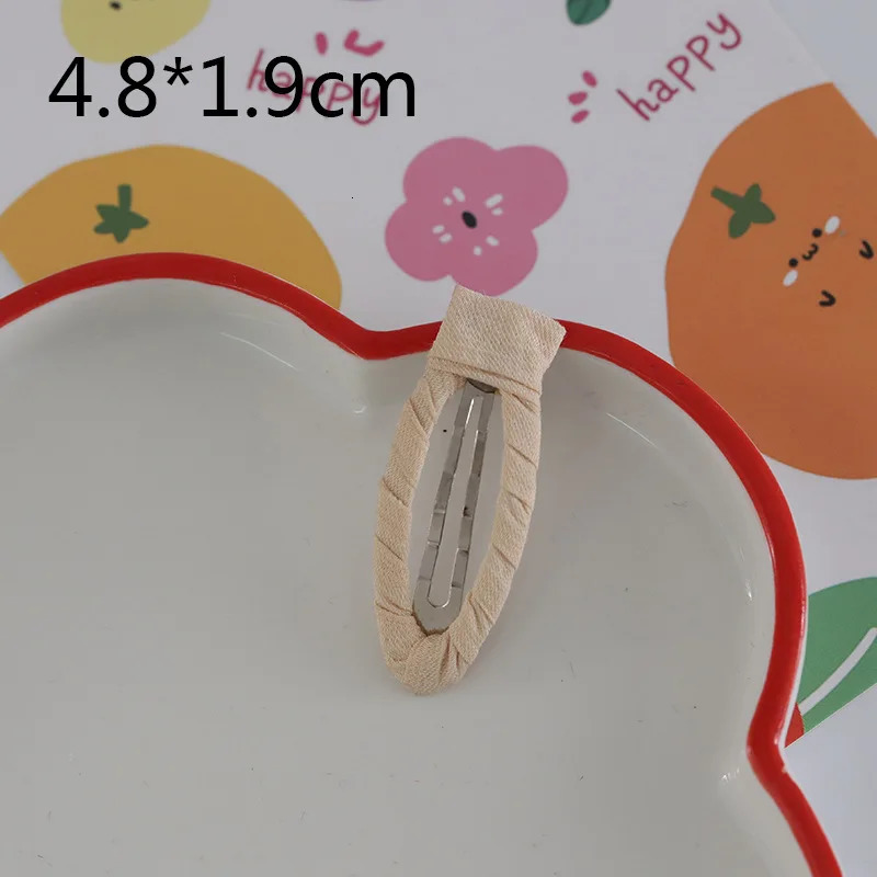 100 PCS/Lot Ribbon Covered Snap Clips For Baby Hairpins DIY Accessories 5CM 250611