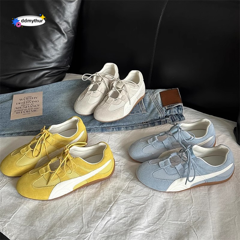 De Xun Summer Breathable Mesh Women's Casual Low-top Sneakers Color-blocking Flat Agan Shoes ddmythur