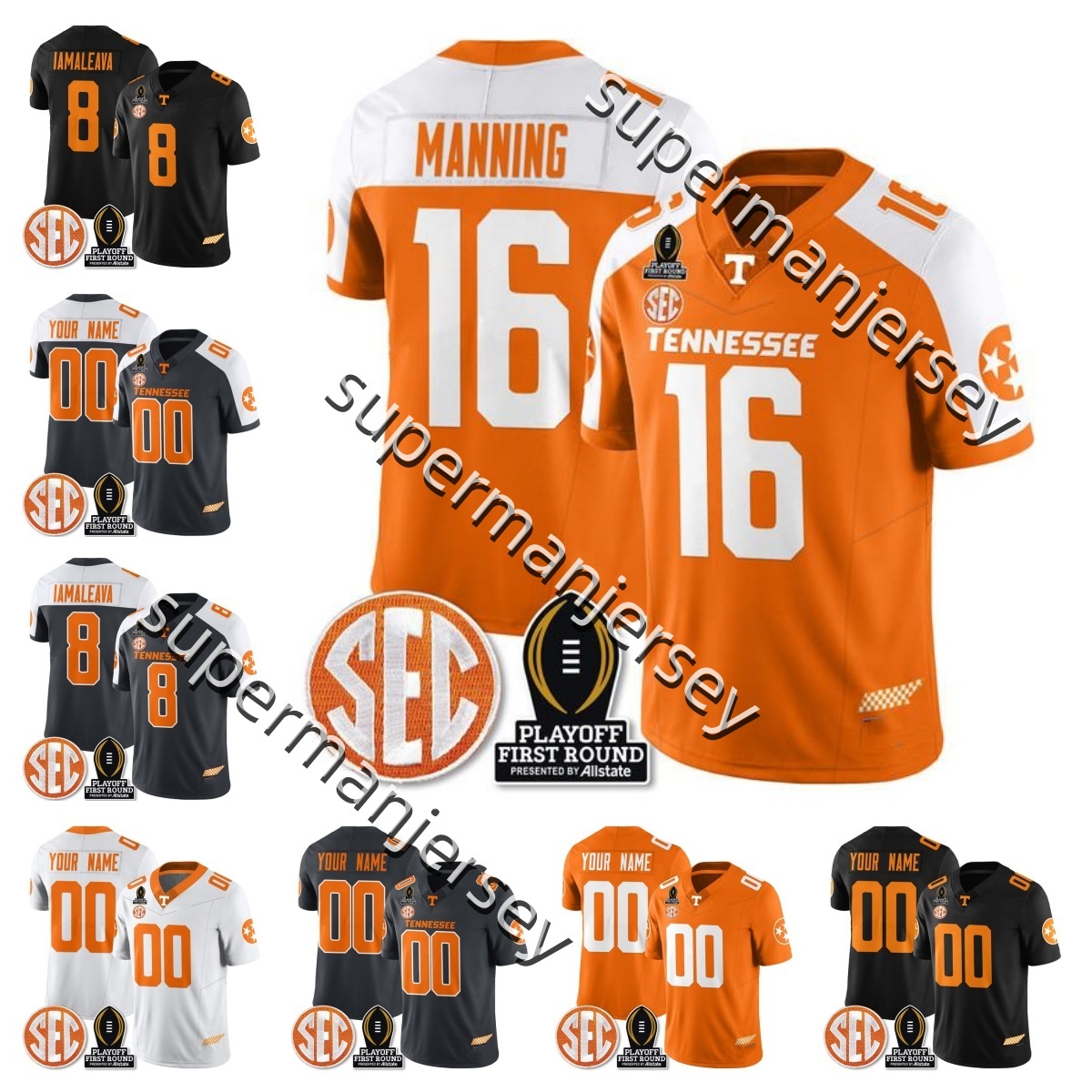 2025 Tennessee Volunteers football College Football Jersey 8 Nico lamaleava Dylan Sampson Bru McCoy Peyton Manning 16 Navy Shuler Will Brooks J Pearce Jr