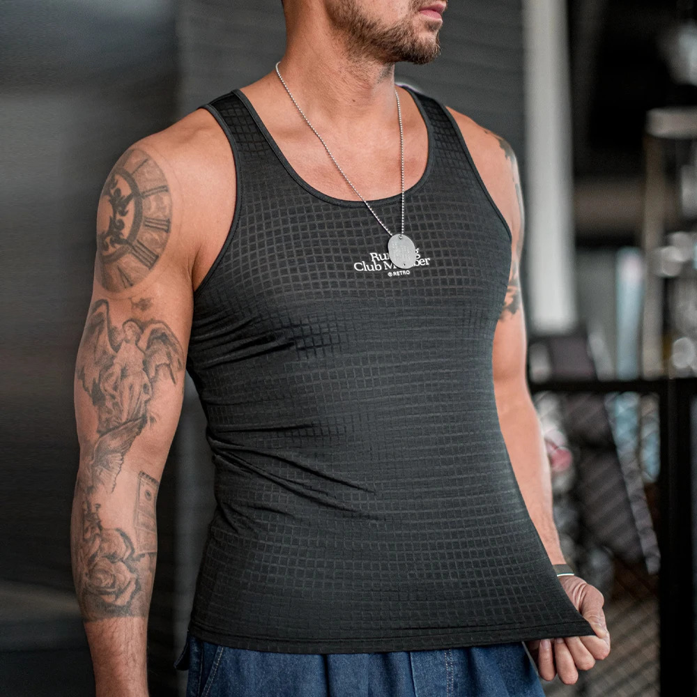 Maden Casual Breathable Black Sleeveless Vest Men Summer QuickDry Running Top CoolTouch Loose Tank Versatile Undershirt 250609