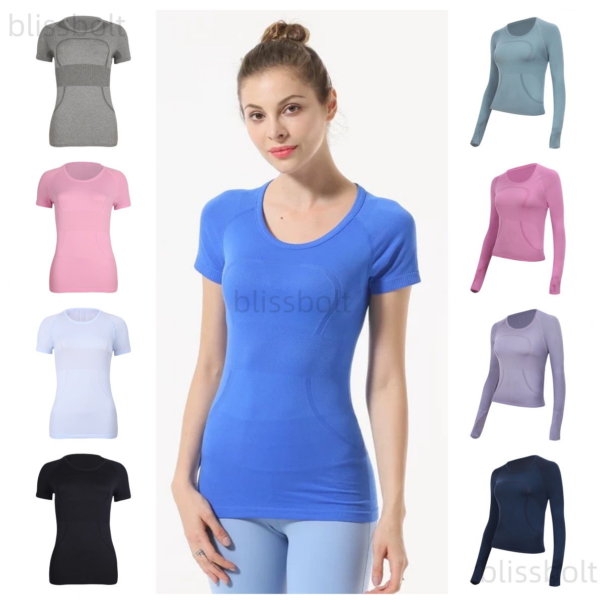 Women yoga T Shirts Short Long Sleeve shirt define Fitness Waist Tight Quick-drying Gym Sportswear shorts lemonize jaket TShirts shorts lemonize sets